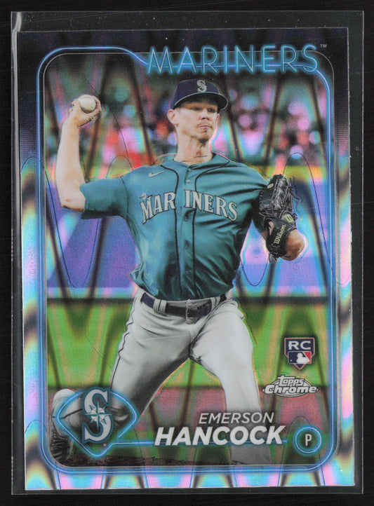 2024 Topps Chrome #245 Emerson Hancock Raywave Refractors