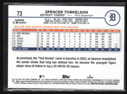2024 Topps Chrome #73 Spencer Torkelson Raywave Refractors