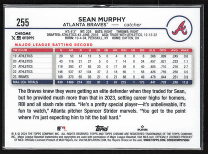 2024 Topps Chrome #255 Sean Murphy Raywave Refractor