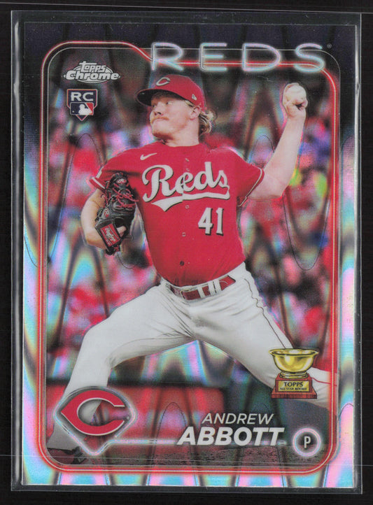 2024 Topps Chrome #154 Andrew Abbott Raywave Refractors