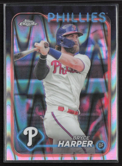 2024 Topps Chrome #62 Bryce Harper Raywave Refractors