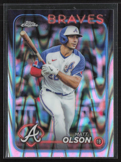 2024 Topps Chrome #23 Matt Olson Raywave Refractors