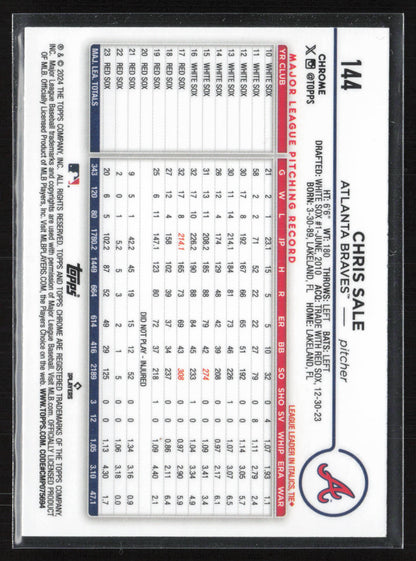 2024 Topps Chrome #144 Chris Sale Raywave Refractors