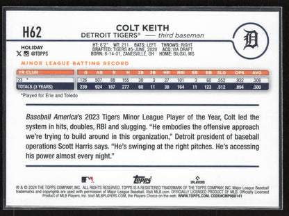 2024 Topps Holiday #H62 Colt Keith