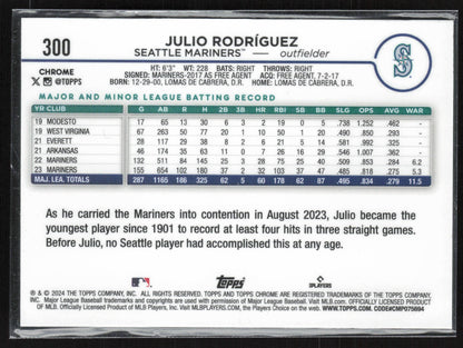 2024 Topps Chrome #300 Julio Rodríguez