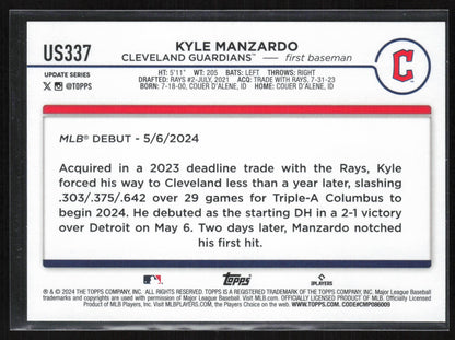 2024 Topps Update #US337 Kyle Manzardo