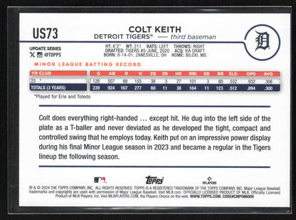 2024 Topps Update #US73 Colt Keith