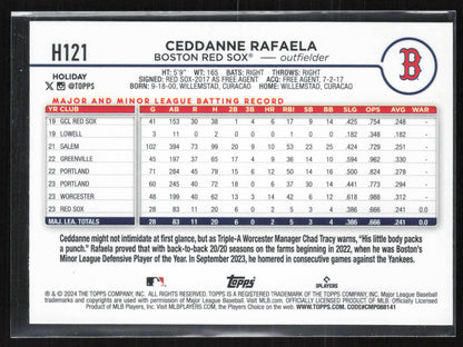 2024 Topps Holiday #H121 Ceddanne Rafaela Holiday Tree