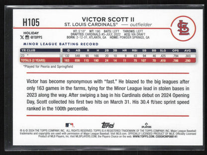 2024 Topps Holiday #H105 Victor Scott II Holiday Tree