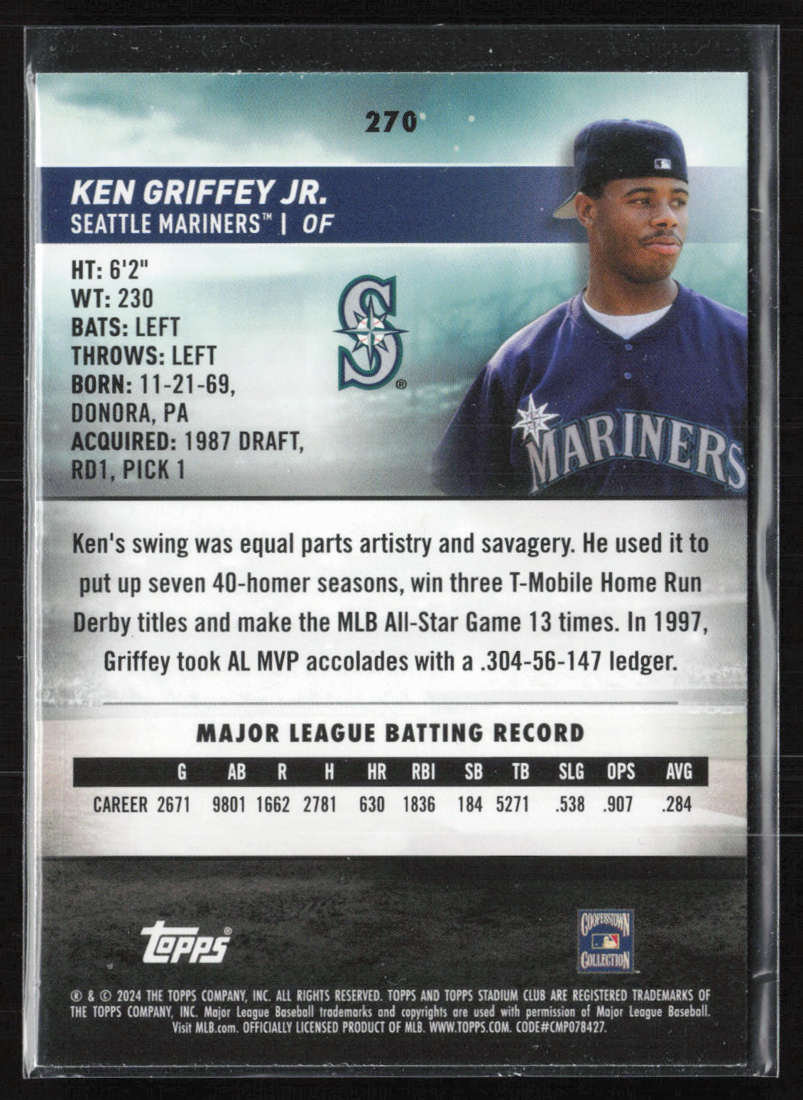 2024 Stadium Club #270 Ken Griffey Jr.