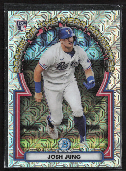 2023 Bowman #ROYF-9 Josh Jung Rookie of the Year Favorites Mojo Refractors