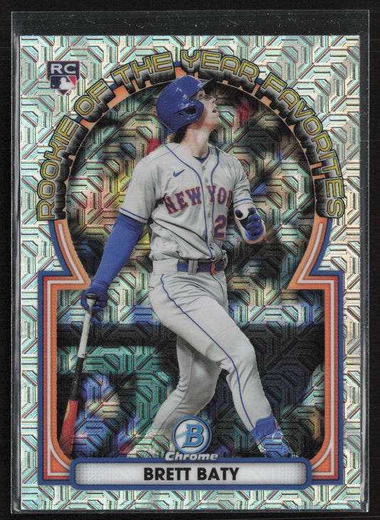 2023 Bowman Chrome #ROYF-3 Brett Baty ROY Favorites Mojo Refractors