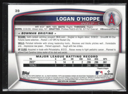 2023 Bowman #39 Logan O'Hoppe Mojo Refrators