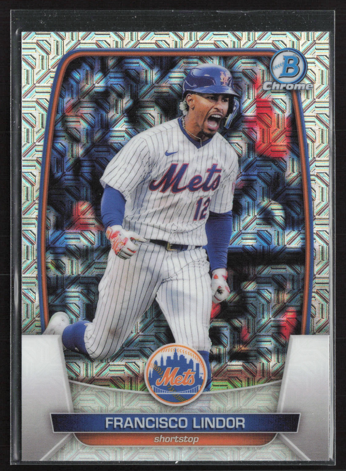 2023 Bowman #81 Francisco Lindor Mojo Refractors