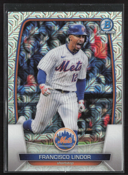 2023 Bowman #81 Francisco Lindor Mojo Refractors