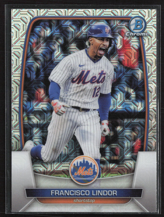 2023 Bowman #81 Francisco Lindor Mojo Refractors