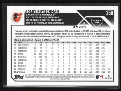 2023 Topps #250 Adley Rutschman