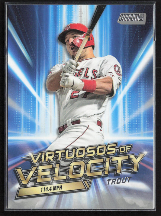 2023 Stadium Club #VV-1 Mike Trout Virtuosos of Velocity