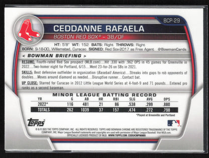 2023 Bowman #BCP-29 Ceddanne Rafaela Chrome Prospects