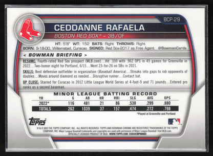 2023 Bowman #BCP-29 Ceddanne Rafaela Chrome Prospects