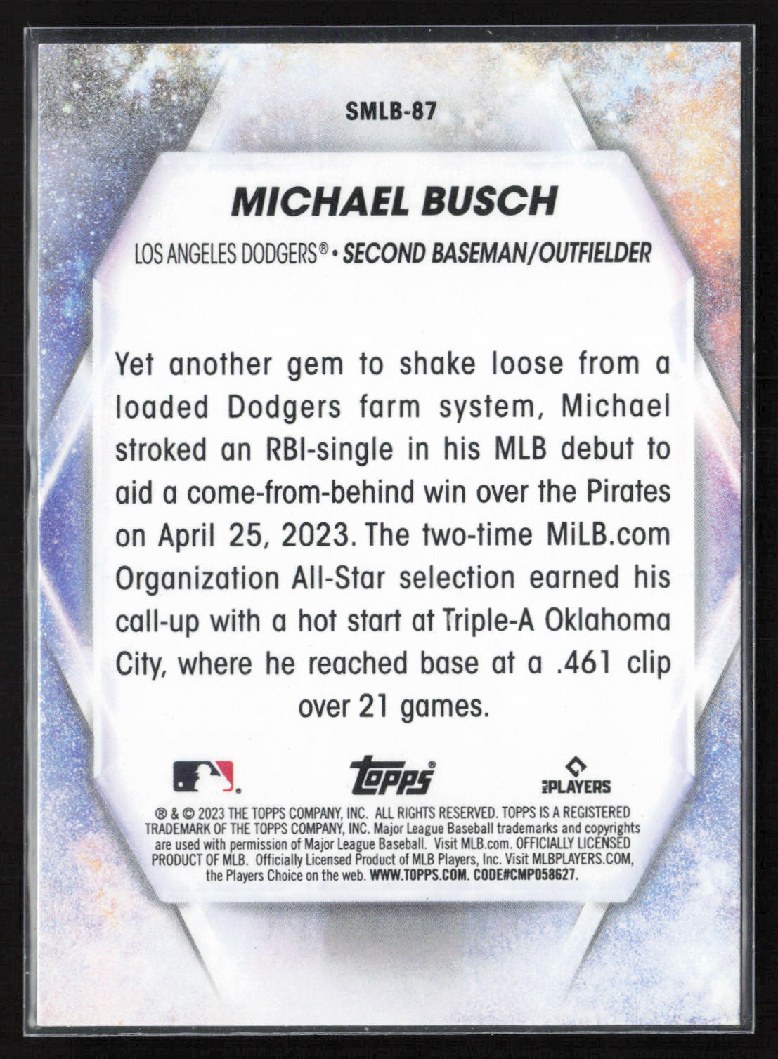 2023 Topps Update #SMLB-87 Michael Busch Stars of MLB