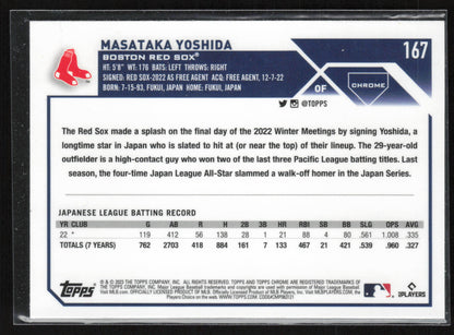 2023 Topps Chrome #167 Masataka Yoshida Sepia Refractors