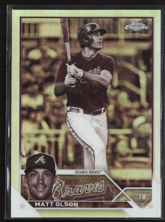 2023 Topps Chrome #163 Matt Olson Sepia Refractors