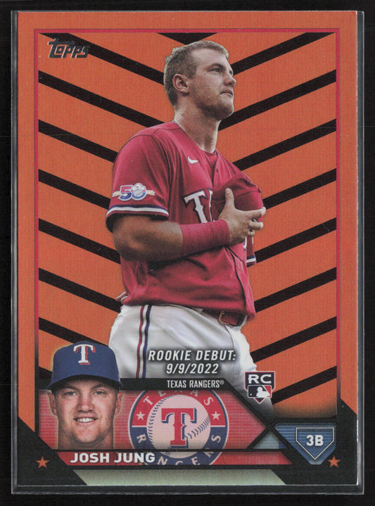 2023 Topps Update #US308 Josh Jung Orange and Black Foil