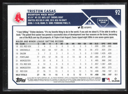 2023 Topps #92 Triston Casas