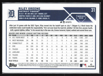2023 Topps #31 Riley Greene
