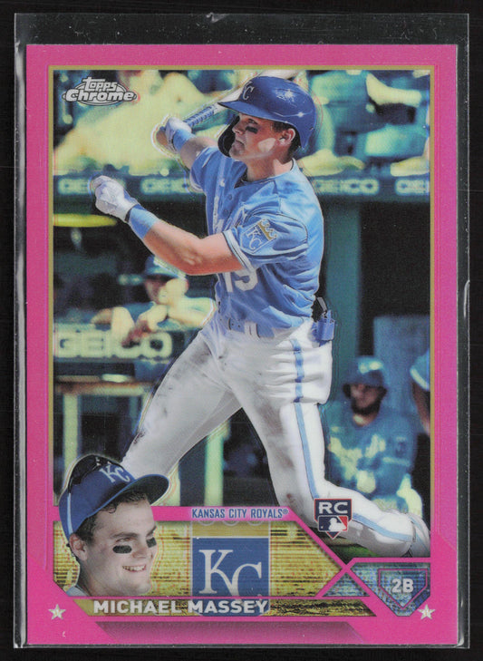 2023 Topps Chrome #42 Michael Massey Pink Refractors