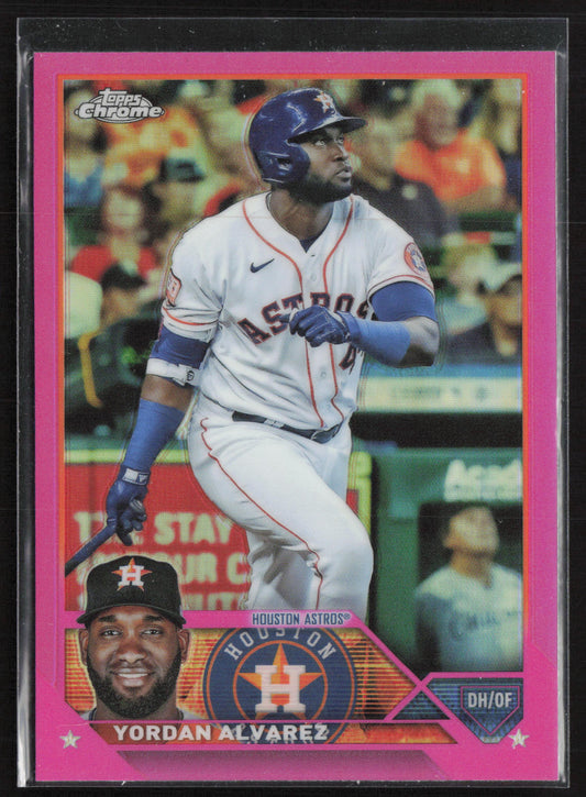 2023 Topps Chrome #201 Yordan Alvarez Pink Refractors