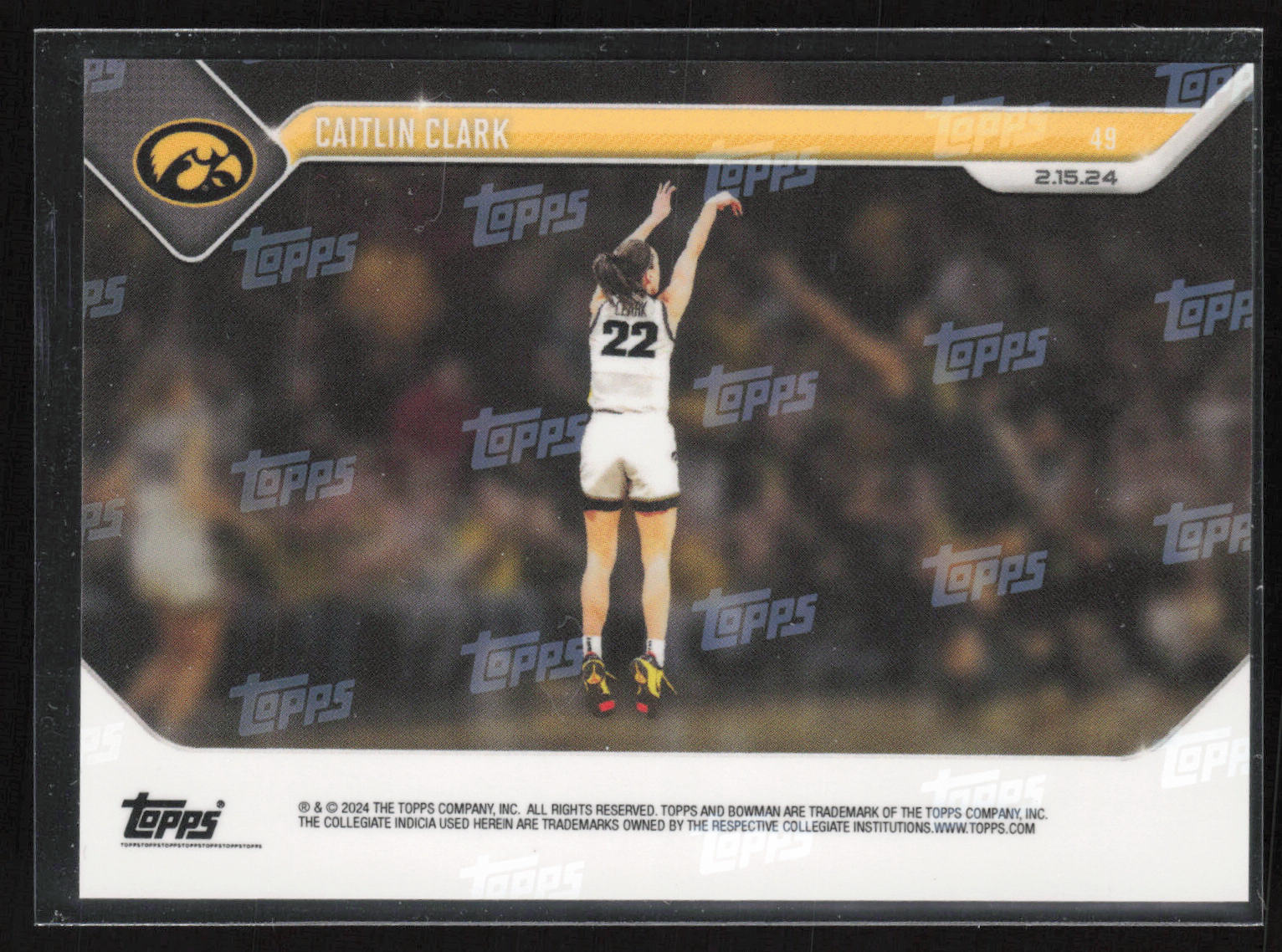 2023-24 Bowman U Now #49 Caitlin Clark