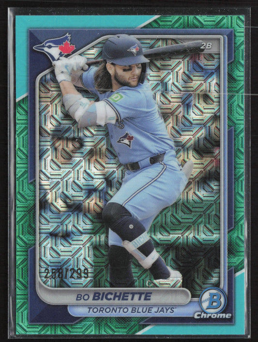 2024 Bowman Chrome #39 Bo Bichette Aqua Mojo Refractors #/299