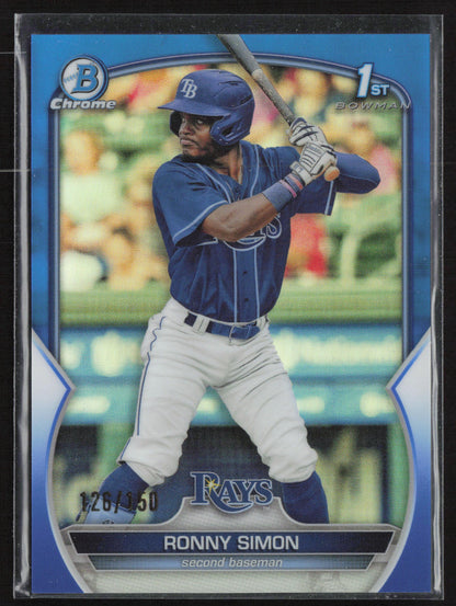 2023 Bowman #BCP-112 Ronny Simon Chrome Prospects Blue Refractors #/150