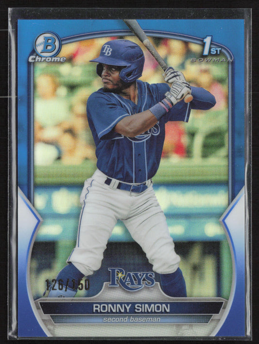 2023 Bowman #BCP-112 Ronny Simon Chrome Prospects Blue Refractors #/150