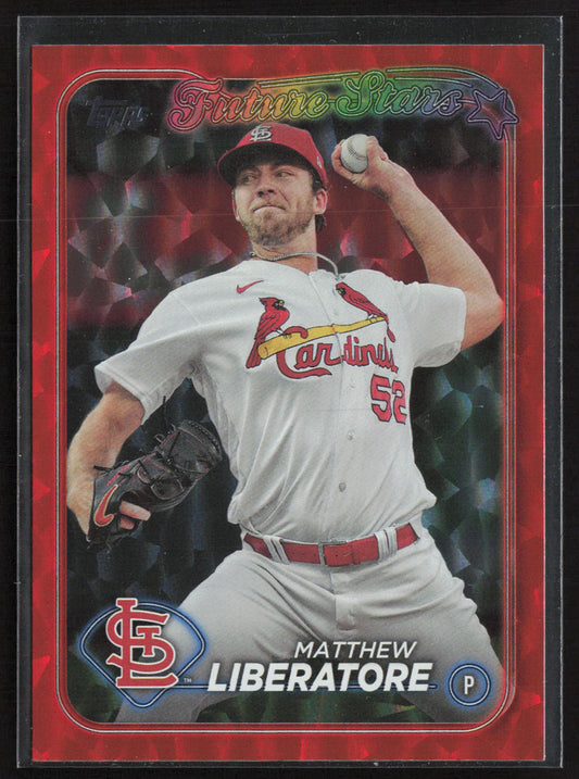 2024 Topps #584 Matthew Liberatore Orange Crackle Foil #/299