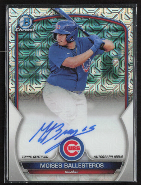 2023 Bowman #BMA-MB Moisés Ballesteros Chrome Prospects Autographs Refractors