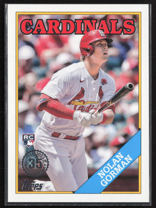 2023 Topps #T88-97 Nolan Gorman 1988 Topps Baseball 35th Anniversary