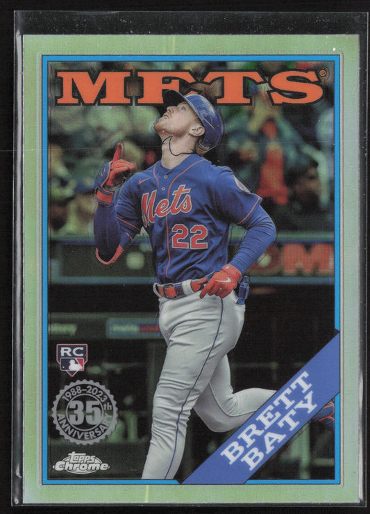 2023 Topps Chrome Update #88CU-15 Brett Baty 1988 Topps Baseball 35th Anniv.