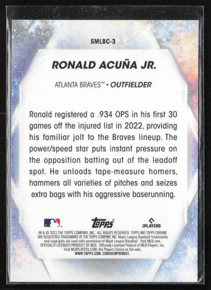 2023 Topps #SMLBC-3 Ronald Acuña Jr. Stars of MLB Chrome