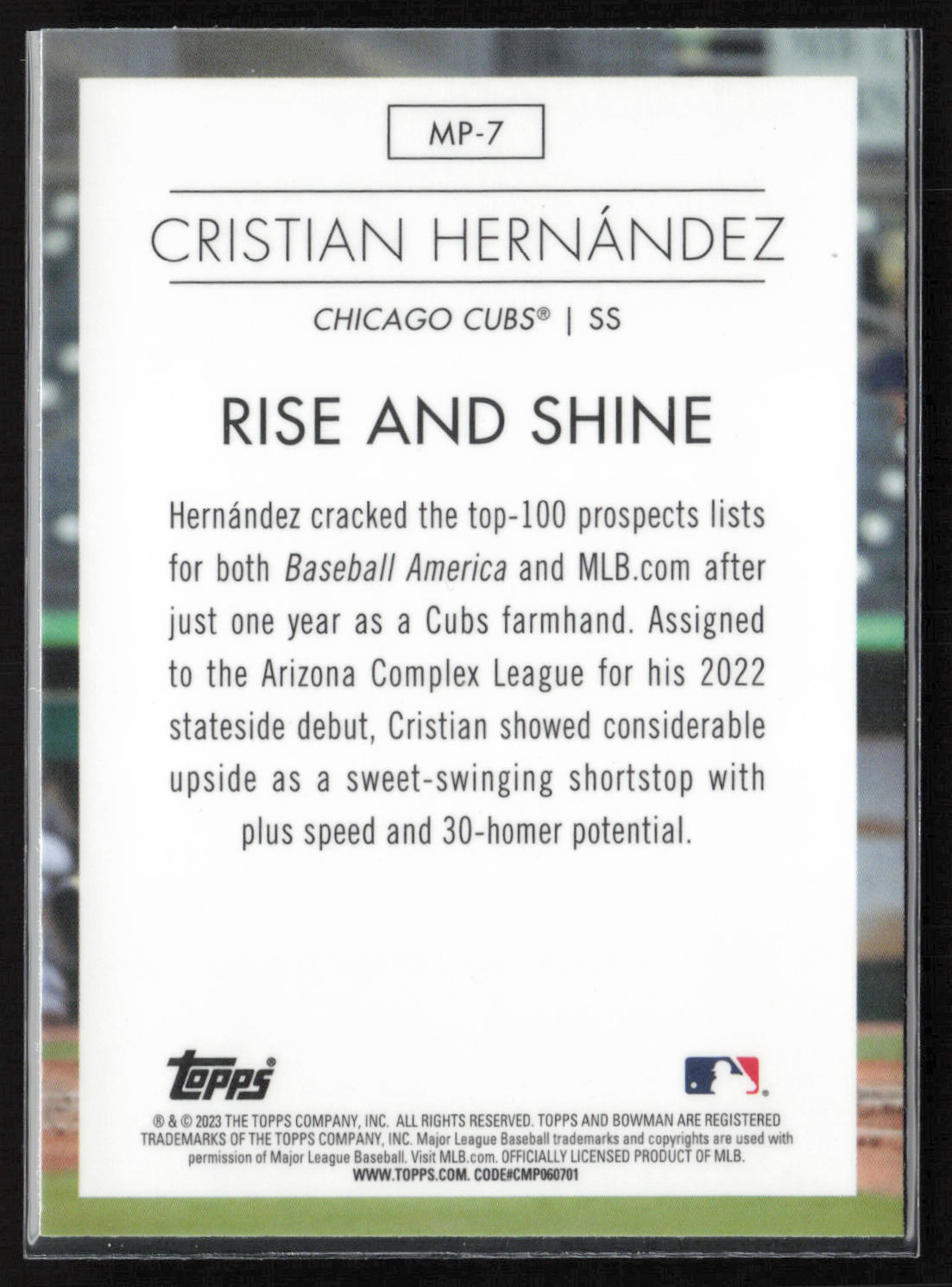 2023 Bowman #MP-7 Cristian Hernandez Modern Prospects