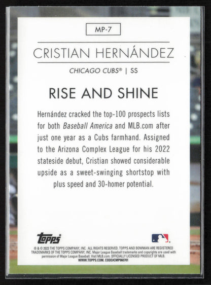 2023 Bowman #MP-7 Cristian Hernandez Modern Prospects