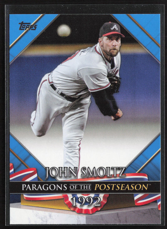 2022 Topps Update #PP-15 John Smoltz Paragons of the Postseason Blue