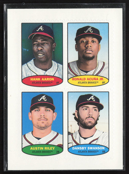 2023 Topps Heritage #74BS-17 -20 Aaron/Acuna Jr/Riley/Swanson 1974 Stamps