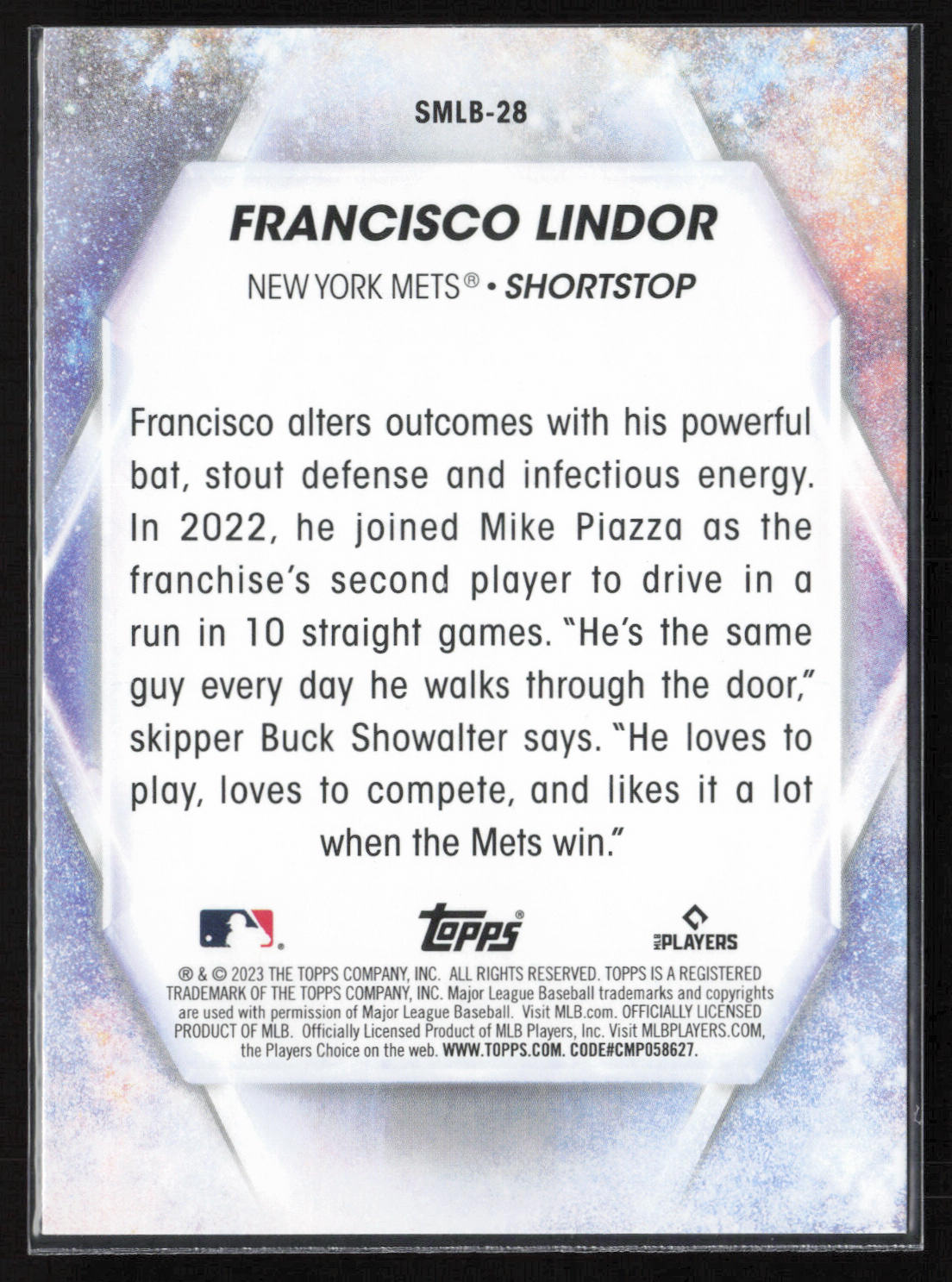 2023 Topps #SMLB-28 Francisco Lindor Stars of MLB