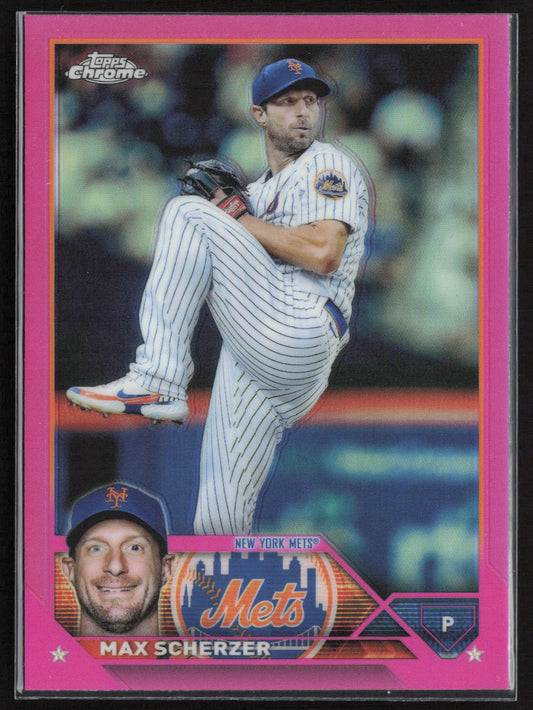 2023 Topps #21 Max Scherzer Pink Refractor