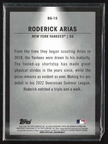 2023 Bowman #BS-15 Roderick Arias Bowman Spotlights