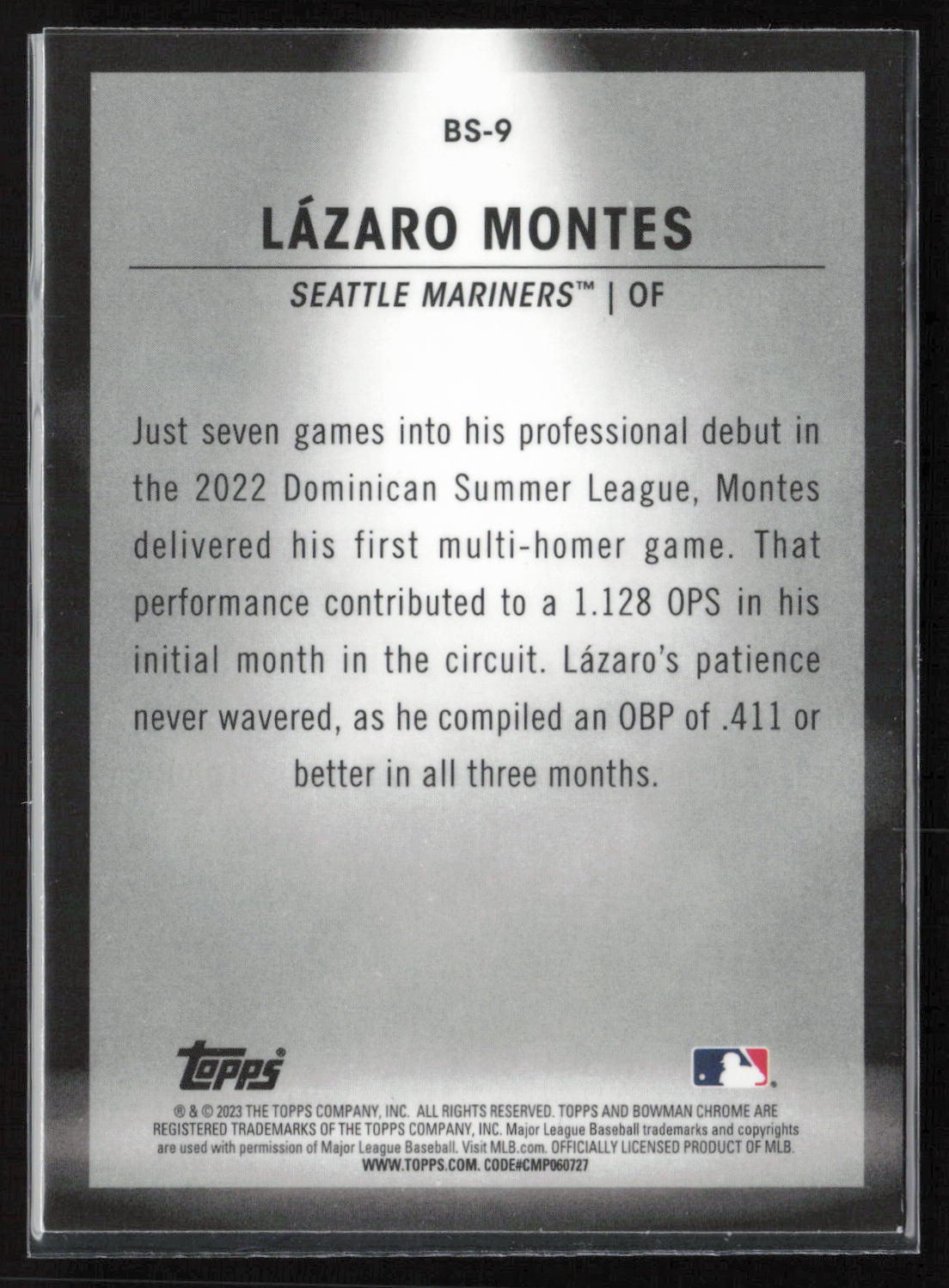 2023 Bowman #BS-9 Lazaro Montes Bowman Spotlights