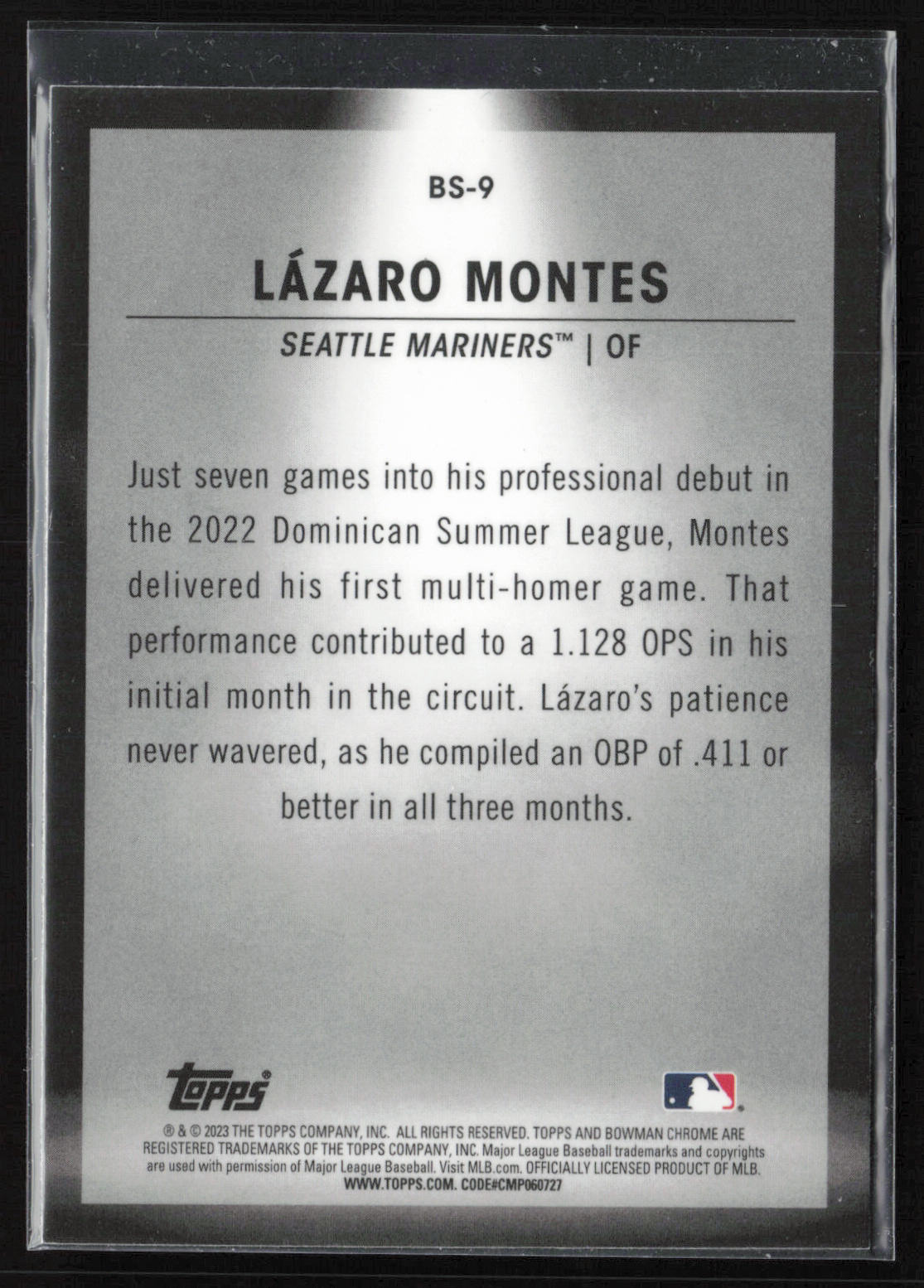 2023 Bowman #BS-9 Lazaro Montes Bowman Spotlights
